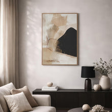 Black Beige Textured Abstract