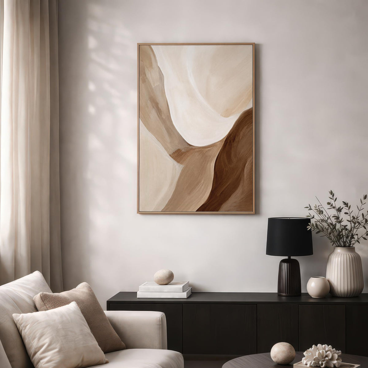 Brown Beige Organic Abstract