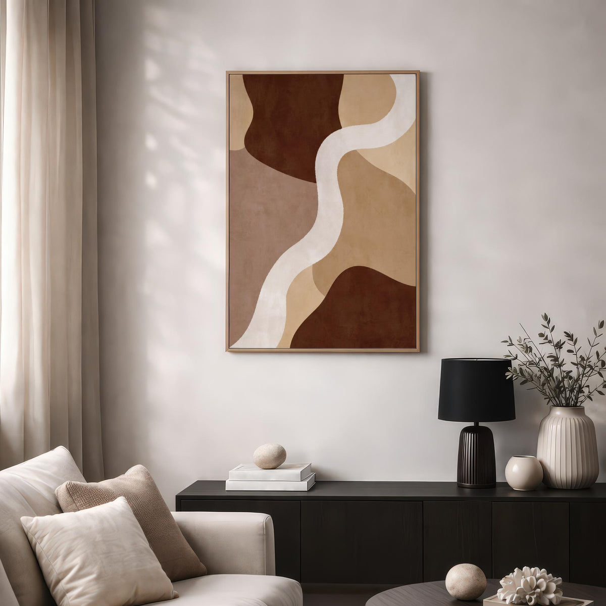 Brown Beige Organic Abstract
