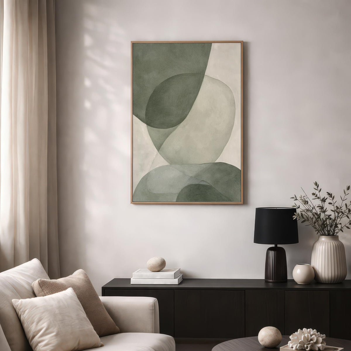 Sage Green Organic Abstract