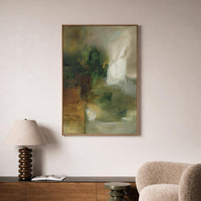 Moody Green Abstract Painting