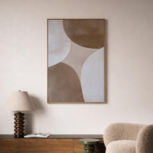 Neutral Brown Geometric Abstract