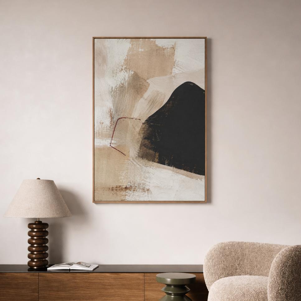 Black Beige Textured Abstract
