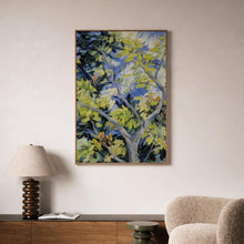 Blue Green Tree Painting