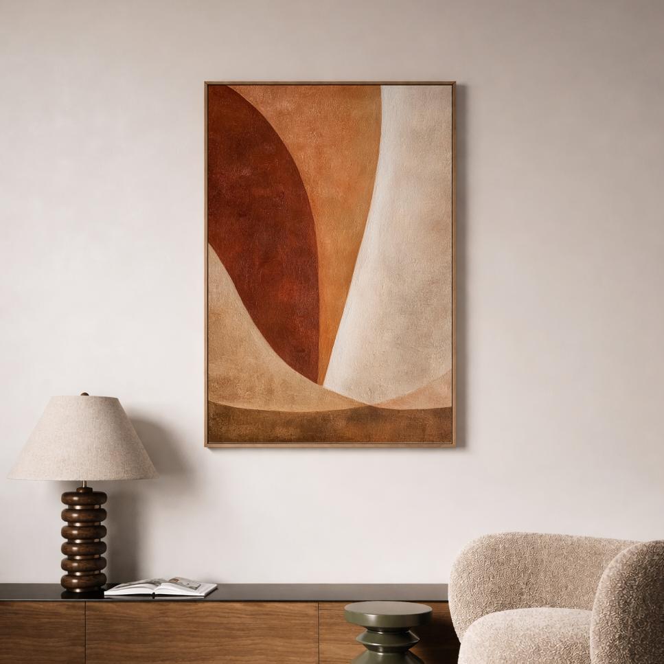 Terracotta Beige Organic Abstract