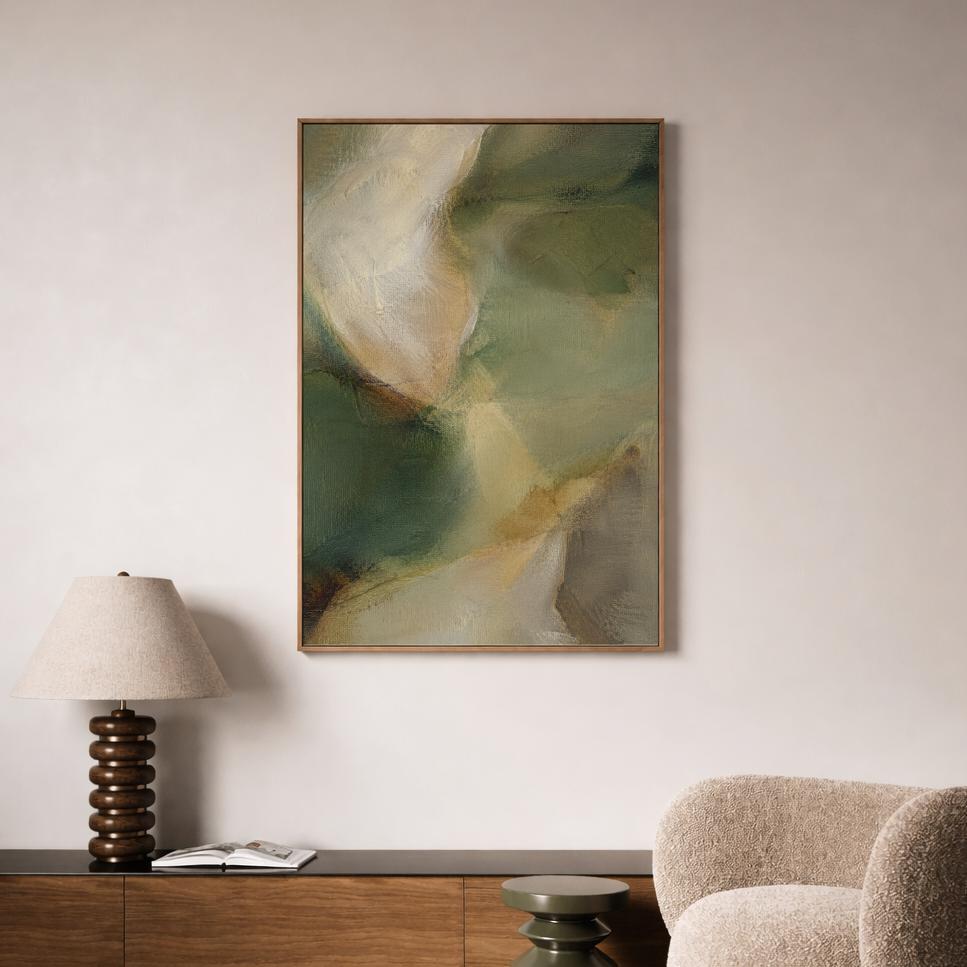 Moody Green Neutral Abstract