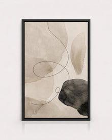 Black Beige Watercolor Abstract