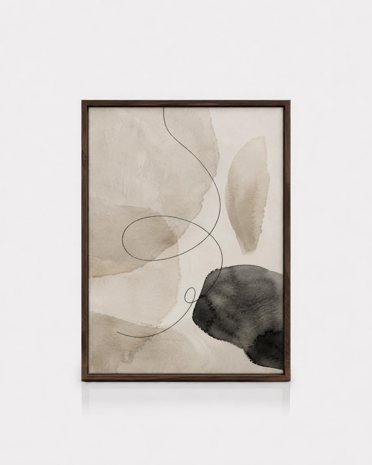 Black Beige Watercolor Abstract