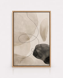 Black Beige Watercolor Abstract