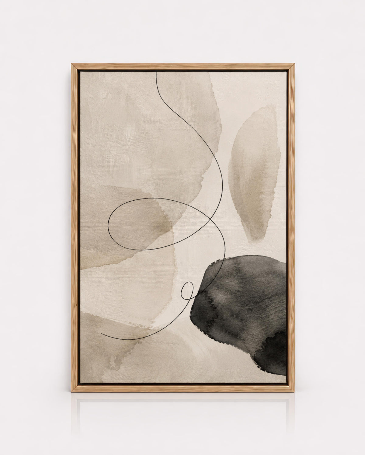 Black Beige Watercolor Abstract