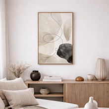 Black Beige Watercolor Abstract