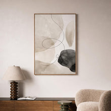 Black Beige Watercolor Abstract