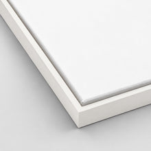 White framed canvas close-up